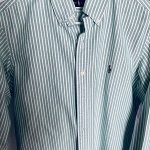 Ralph Lauren green striped Oxford small